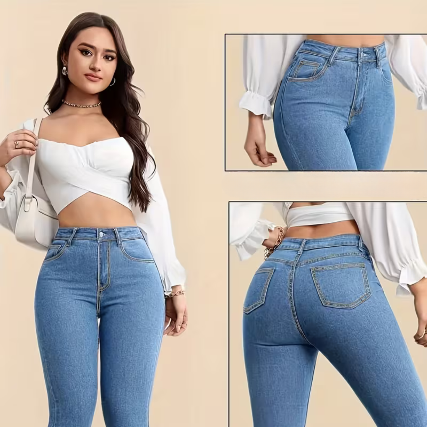 BBL Mid-Rise Flared Jeans